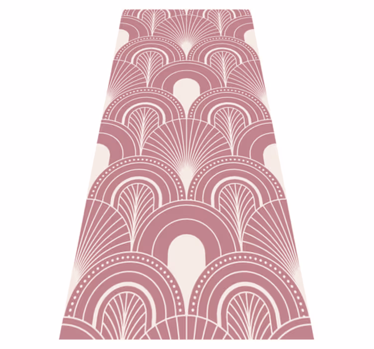 Vinyl teppich vintage im roségold bogen design - TenStickers