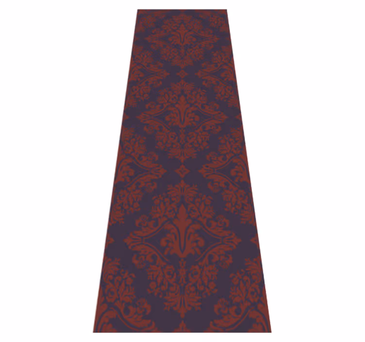 Vinyl teppich vintage rotes und lila muster - TenStickers