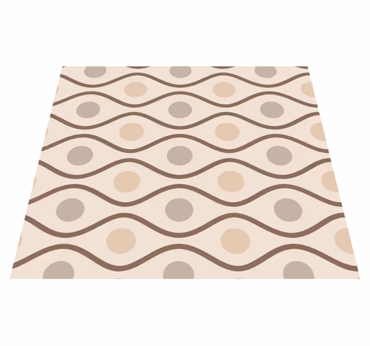 Vinyl teppich vintage beige im 70er stil - TenStickers