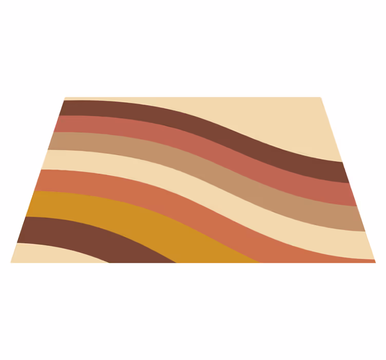 Vinyl teppich vintage 70er jahre streifen - TenStickers