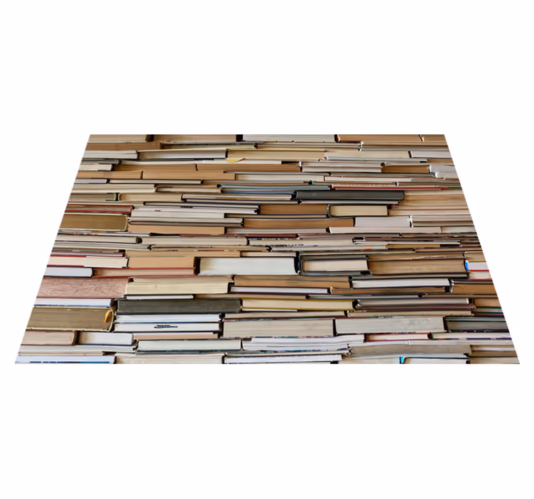 Vinyl teppich vintage stapel bücher - TenStickers