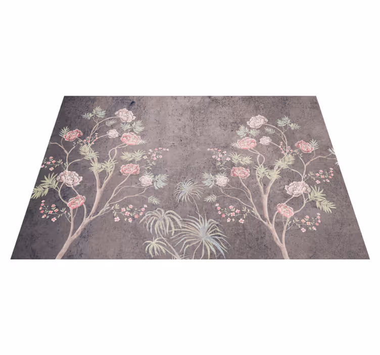 Vinyl teppich vintage rosenbaum im vintage stil - TenStickers