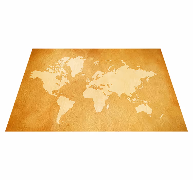 Vinyl teppich weltkarte vintage wandtapete - TenStickers
