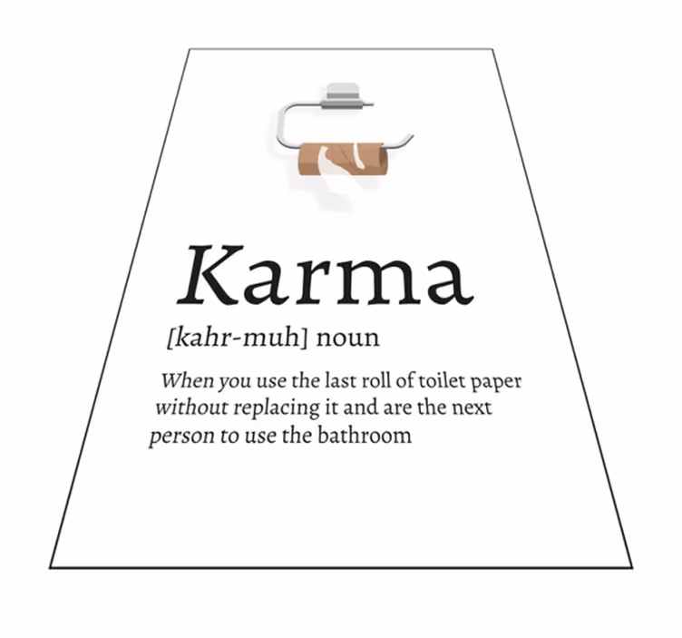 Vinyl teppich text karma definition - TenStickers