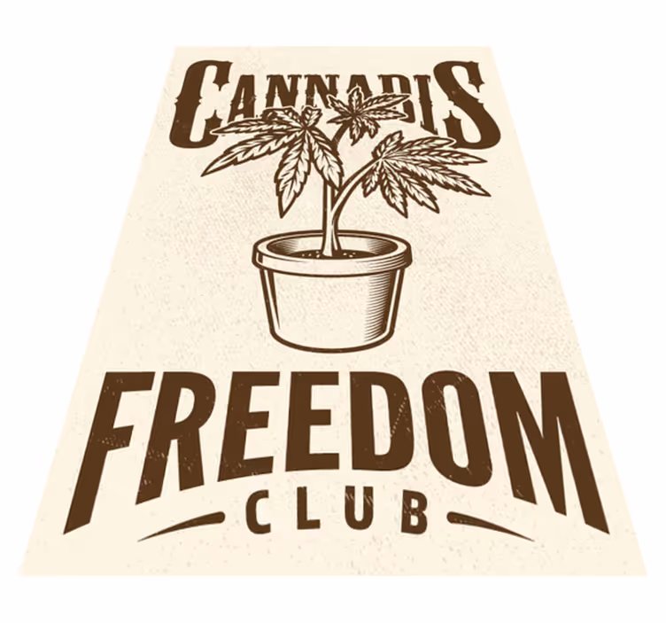 Vinyl teppich text für cannabis club - TenStickers