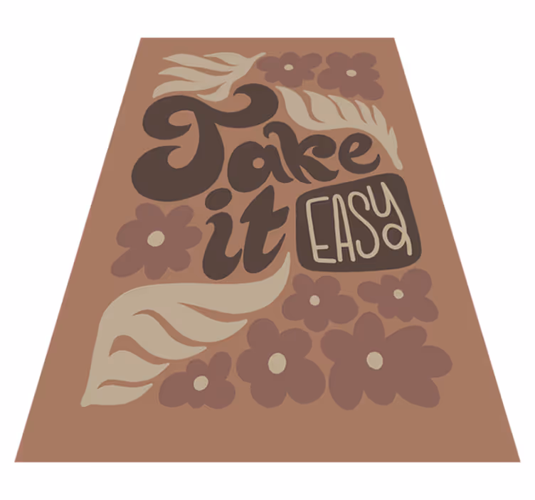 Vinyl teppich text entspannt leben - TenStickers