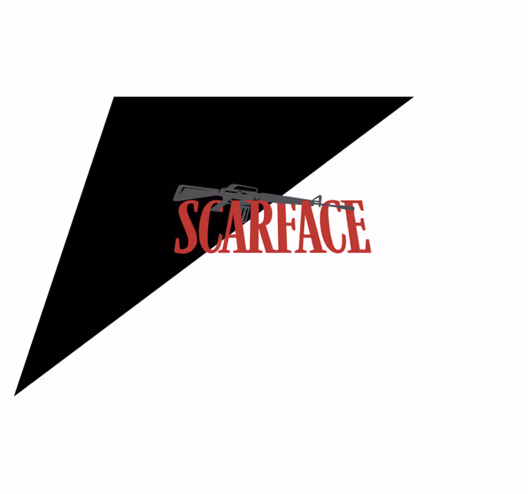 Vinyl teppich text scarface filmmotiv mit text - TenStickers