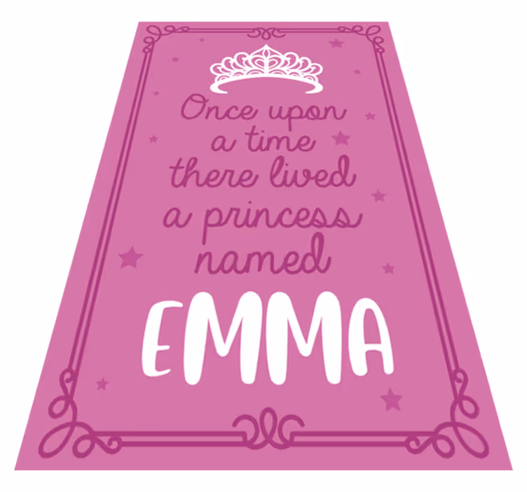 Vinyl teppich text prinzessin personalisiert - TenStickers