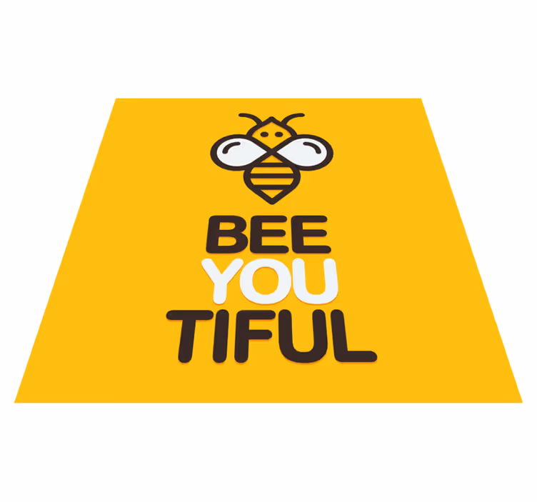 Vinyl teppich text du bist so bienen-schön - TenStickers