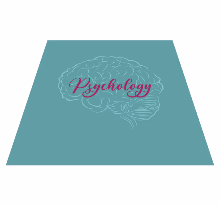 Vinyl teppich text psychologie gehirn - TenStickers
