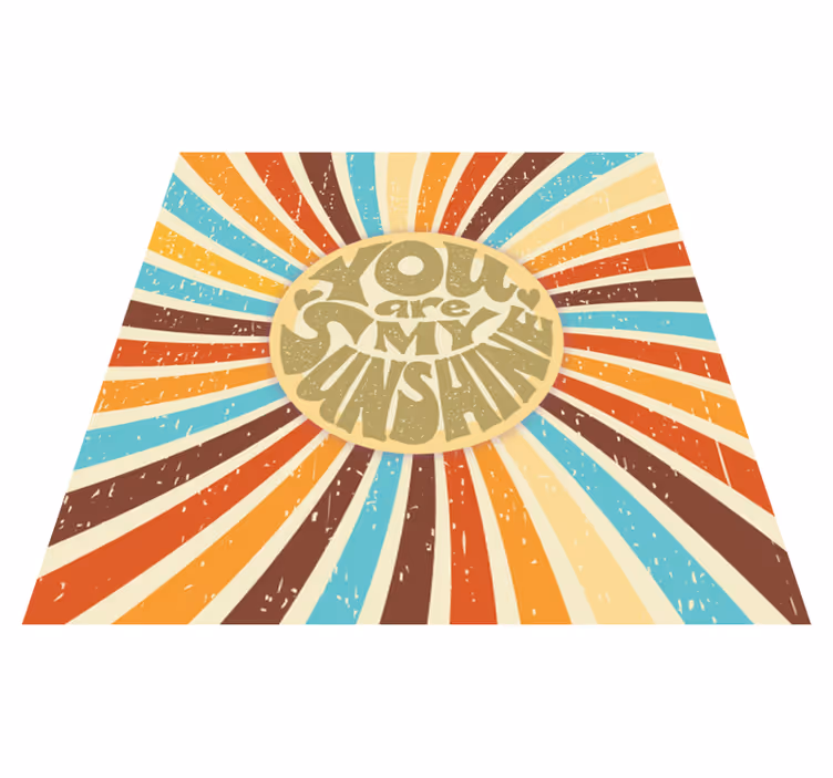 Vinyl teppich text du bist mein sonnenschein - TenStickers