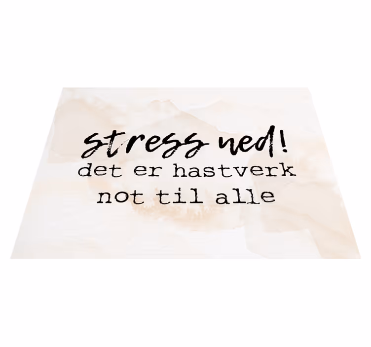 Vinyl teppich text stress abbauen reicht aus - TenStickers