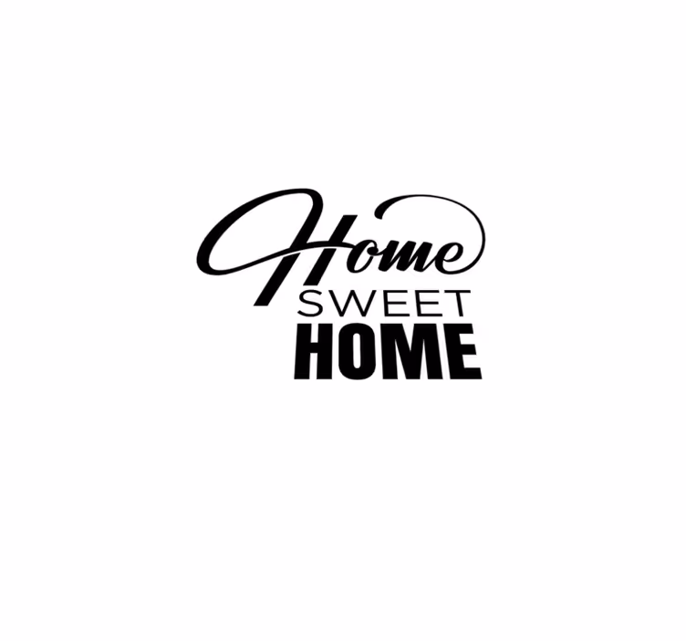 Vinyl teppich text home sweet home minimalist 3 - TenStickers