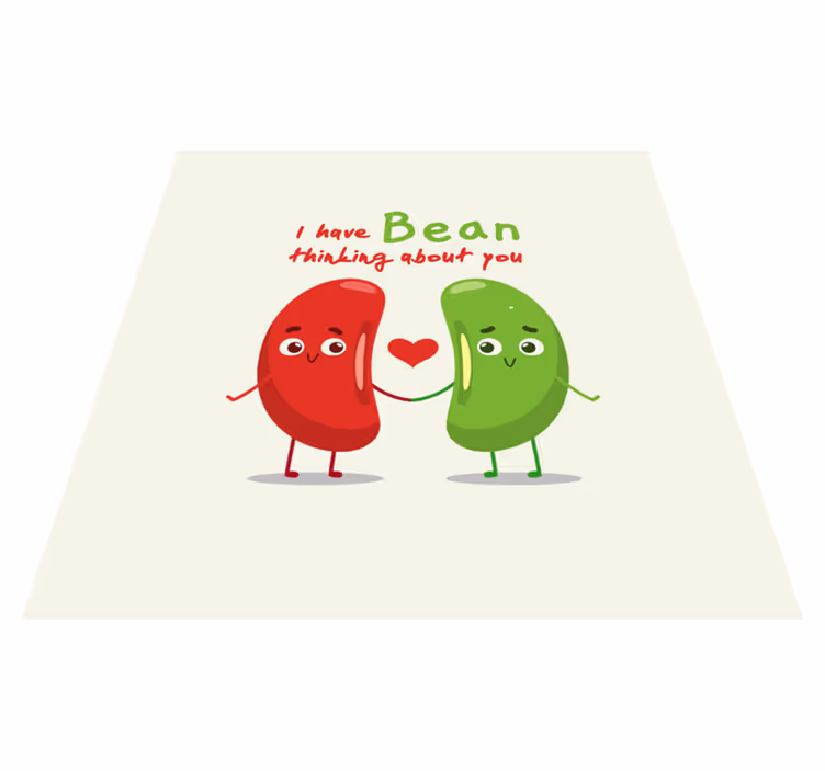 Vinyl teppich text lustiger spruch mit bohnen - TenStickers