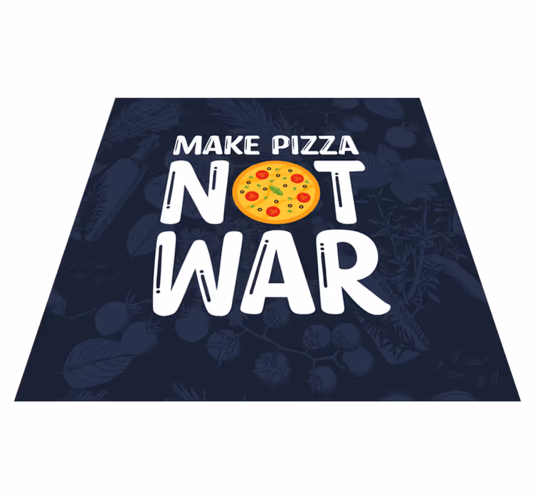 Vinyl teppich text lustige sprüche über pizza - TenStickers