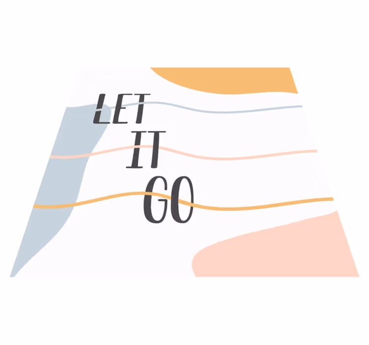 Vinyl teppich text in pastellfarben mit spruch - TenStickers
