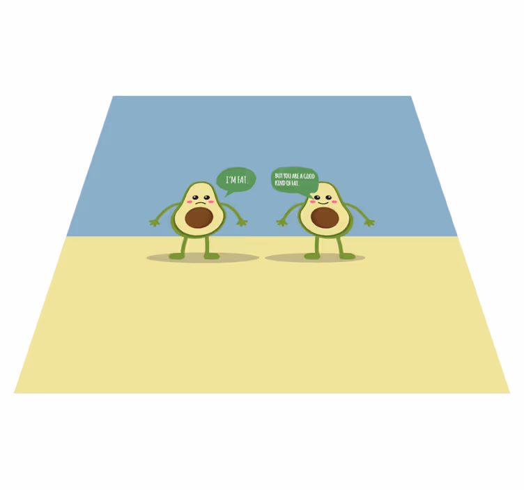 Vinyl teppich text avocado gute fett aussage - TenStickers