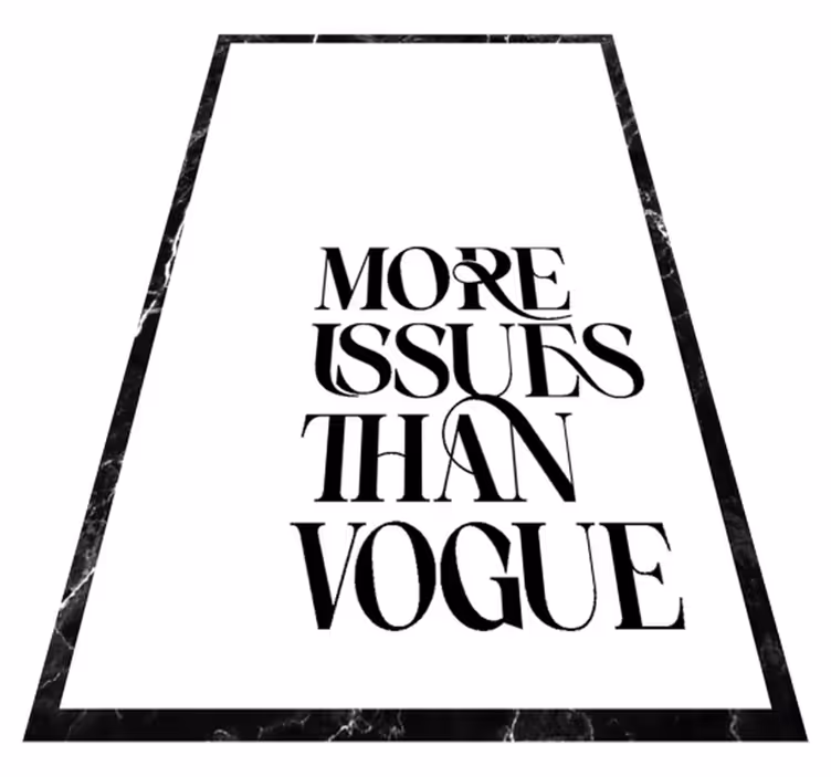 Vinyl teppich text mehr probleme als vogue - TenStickers