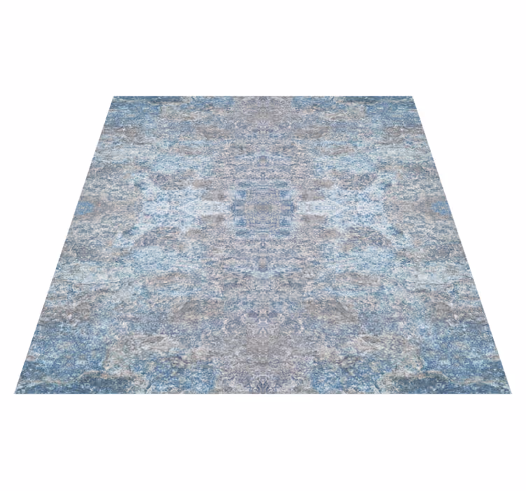 Vinyl teppich textur in hellblau-beigem marmorlook - TenStickers