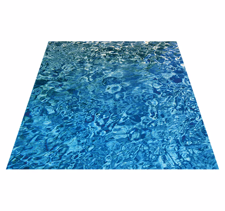 Vinyl teppich textur in realistischem blau wasser - TenStickers