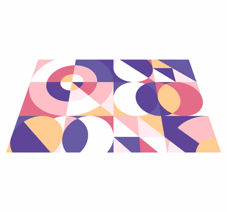 Vinyl teppich geometrisch abstrakte figuren kunst - TenStickers
