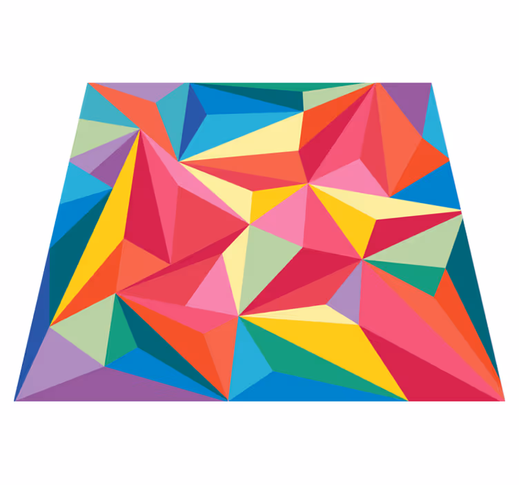 Vinyl teppich geometrisch buntes muster - TenStickers