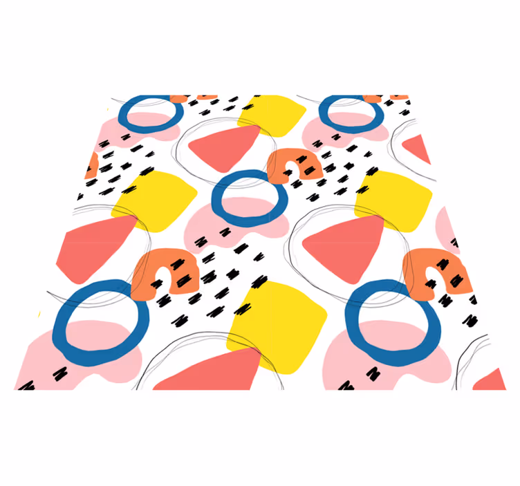Vinyl teppich geometrisch kunst mit muster - TenStickers