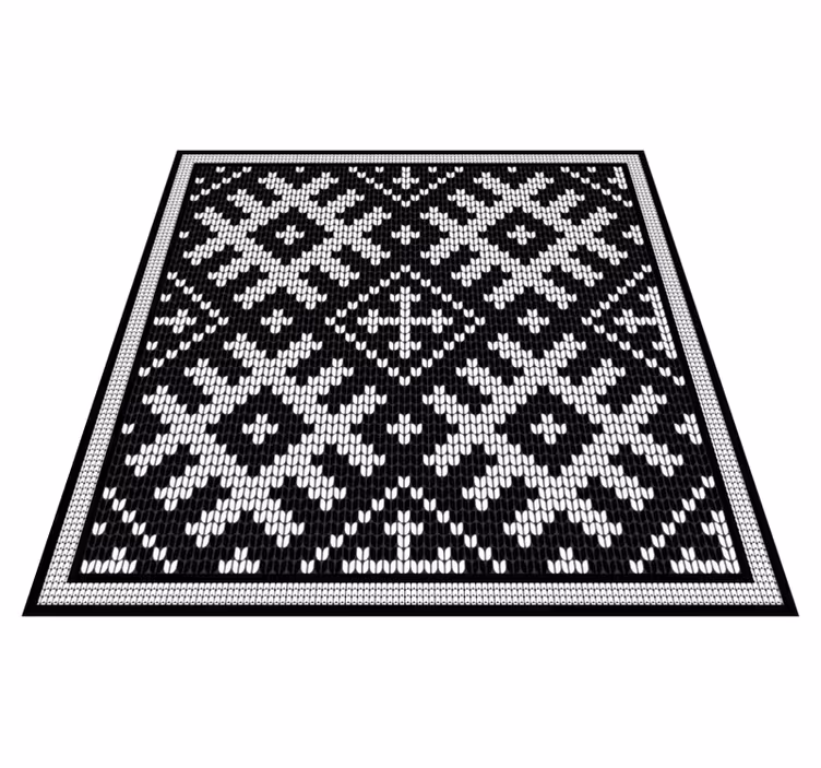 Vinyl teppich geometrisch mit wikinger kettenmuster - TenStickers