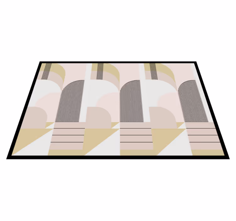 Vinyl teppich geometrisch in pastellfarben urbane gestaltung - TenStickers
