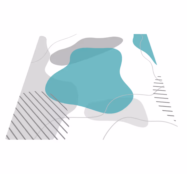 Geometrischer vinyl teppich in blau und grün - TenStickers