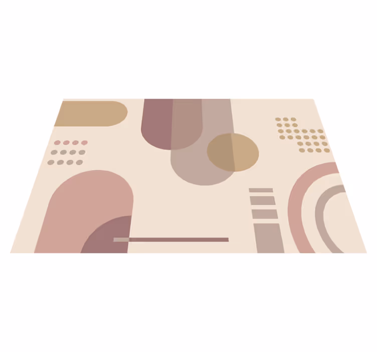 Vinyl teppich geometrisch grau und braun - TenStickers