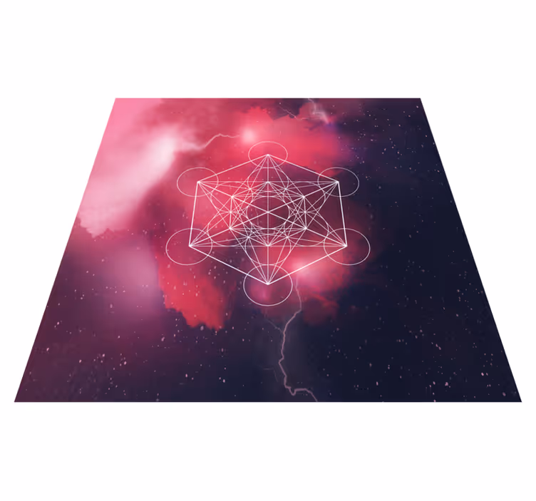 Vinyl teppich geometrisch metatron-symbol - TenStickers
