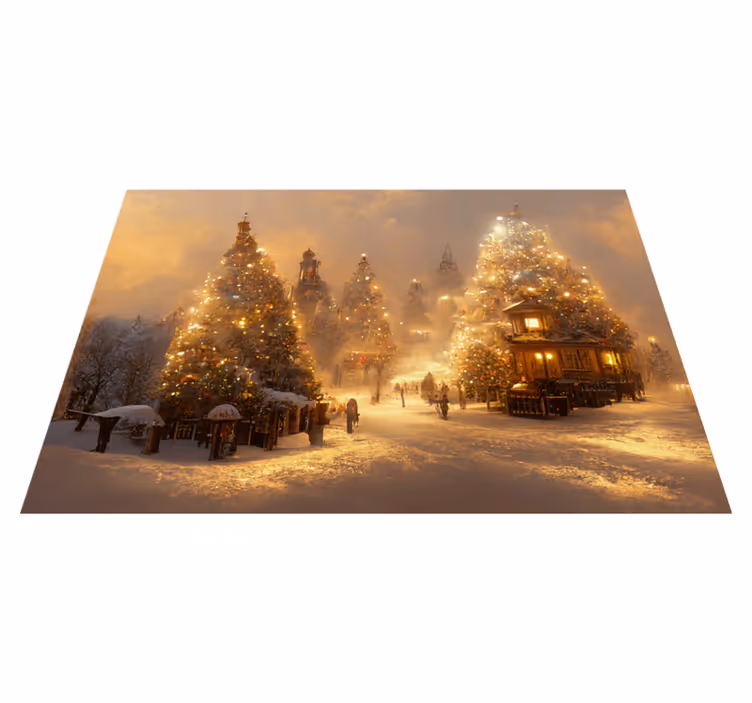 Vinyl teppich weihnachten im winterwunderland - TenStickers