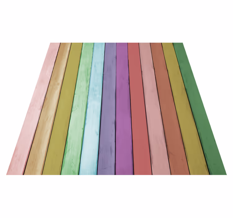 Vinyl teppich eingang in hellen holzplanken - TenStickers