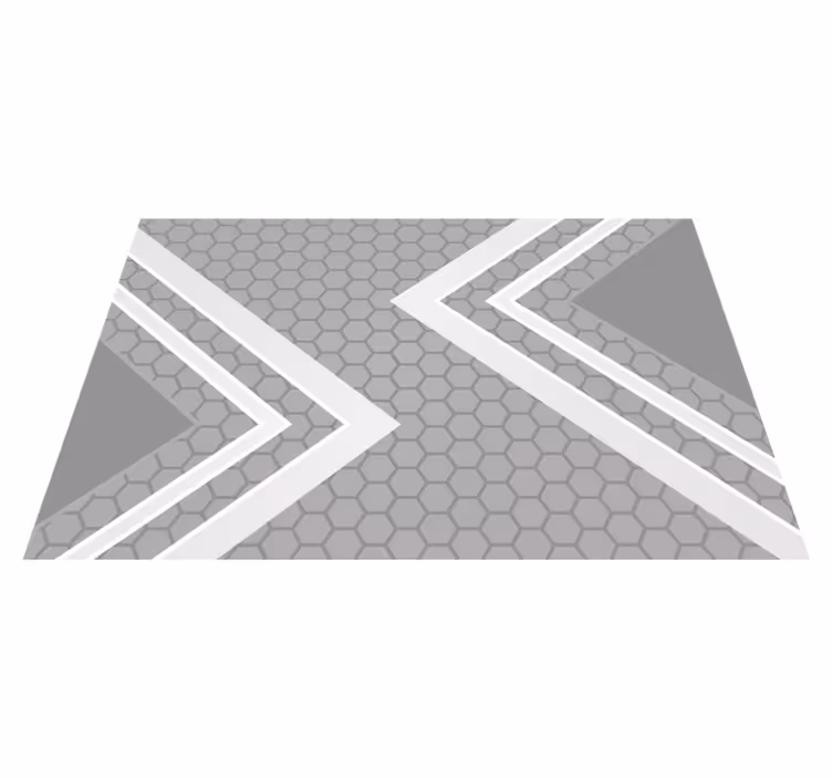 Vinyl teppich grau mit einprägsamen grauen linien - TenStickers