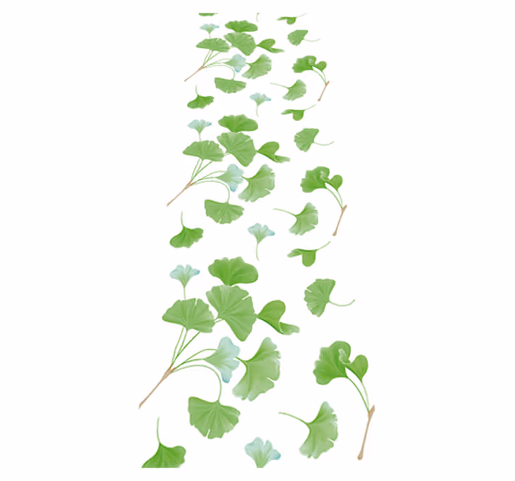 Vinyl teppich flur mit Ölgemälde ginkgo-blätter - TenStickers