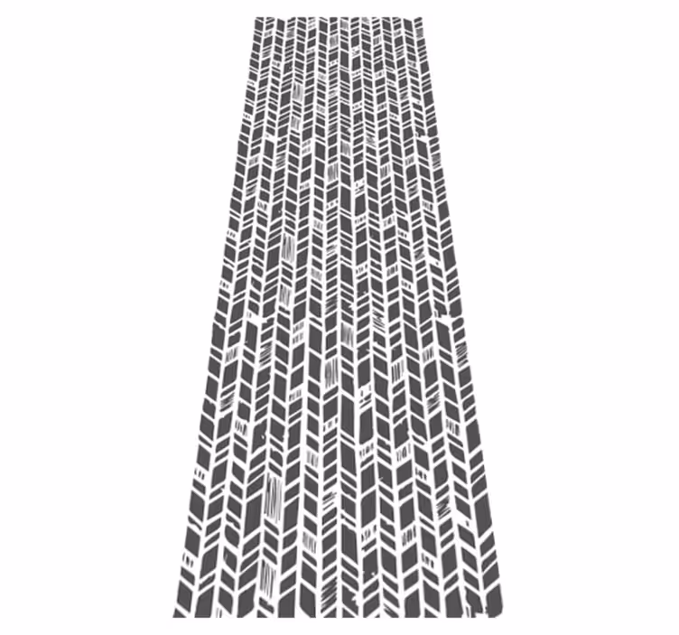 Vinyl teppich flur schwarz-weiß tribal muster - TenStickers