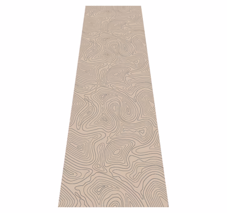 Vinyl teppich beige mit taupe topografischem muster - TenStickers