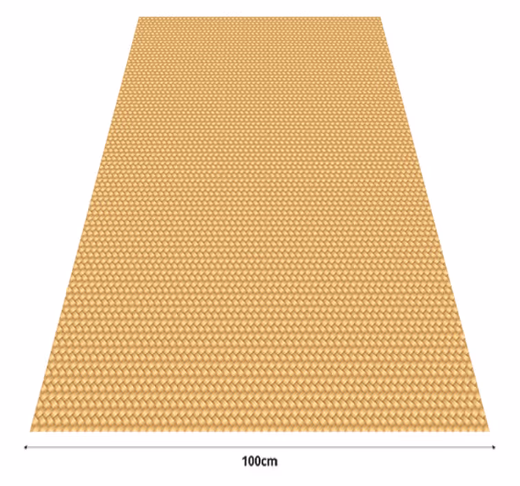 Vinyl teppich beige mit korbgeflechtstruktur - TenStickers