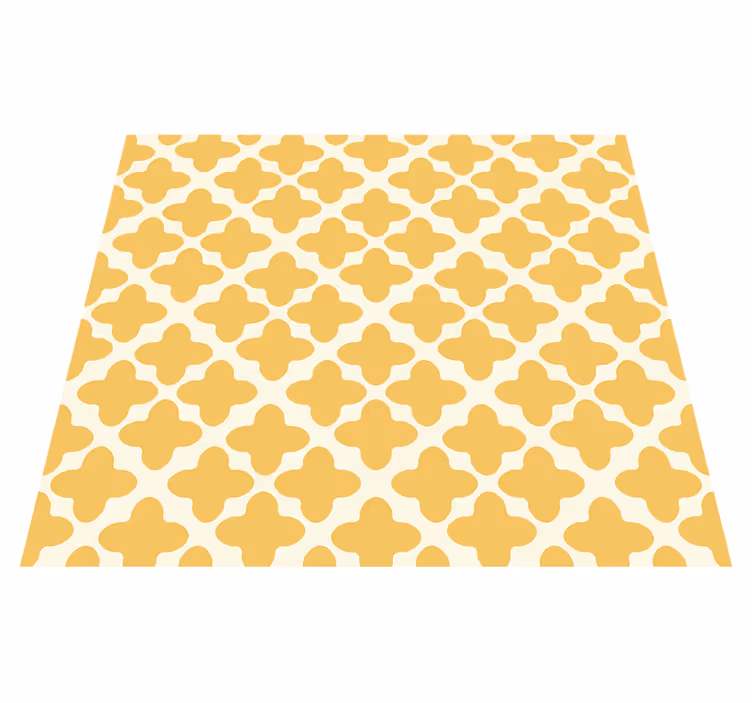 Gelber vinyl teppich mit arabeskenmuster - TenStickers