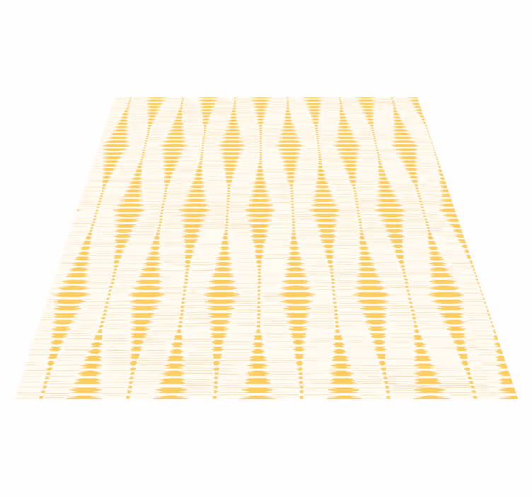 Vinyl teppich gelb mit gelbem rabaul ikat - TenStickers