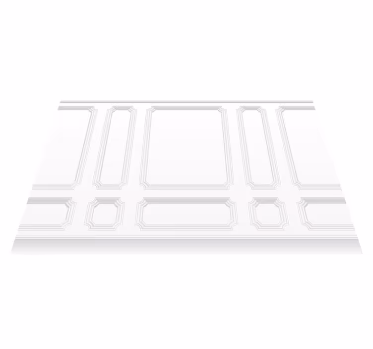 Vinyl teppich weiß klassische quadrate - TenStickers