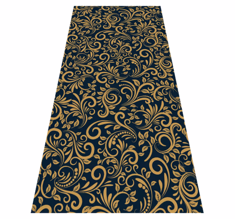 Brauner vinyl teppich mit versace gold schwarz - TenStickers