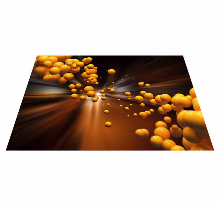Vinyl teppich orange lebendige kugelexplosion - TenStickers
