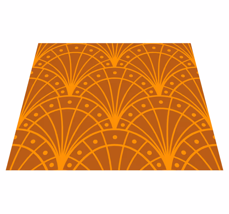 Vinyl teppich orange elegant orange art deco - TenStickers