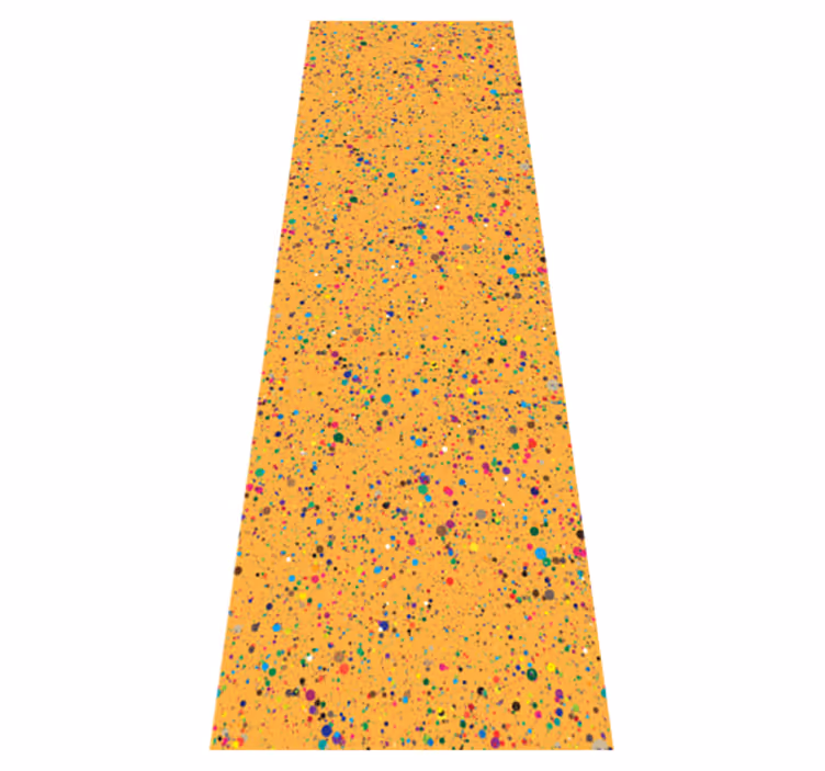Vinyl teppich orange mit kleinen farbspritzern - TenStickers