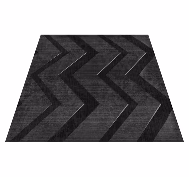 Vinyl teppich schwarz mit schwarzen stahlstreifen - TenStickers