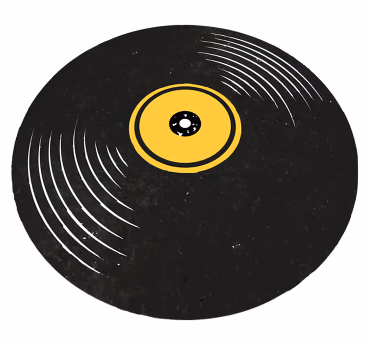 Vinyl teppich schwarz für vintage schallplatten - TenStickers