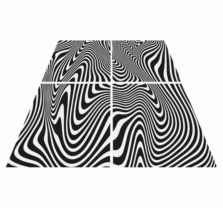 Vinyl teppich schwarz mit zebra 3d effekt - TenStickers