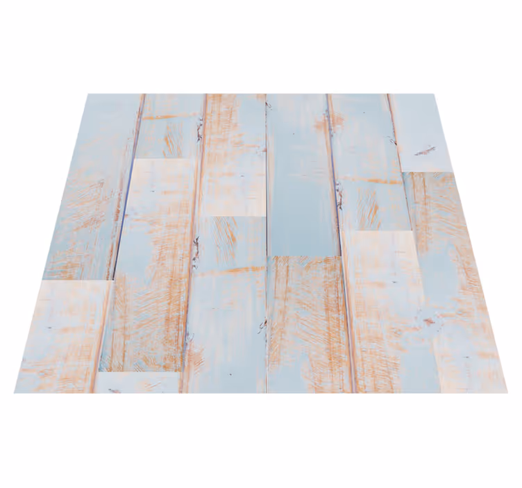 Vinyl teppich terrasse in verwittertem holzdesign - TenStickers